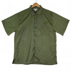 Passion Shirt Mens XXL Green Palm Trees Las‎ Vegas Embroidered Beach Vacation